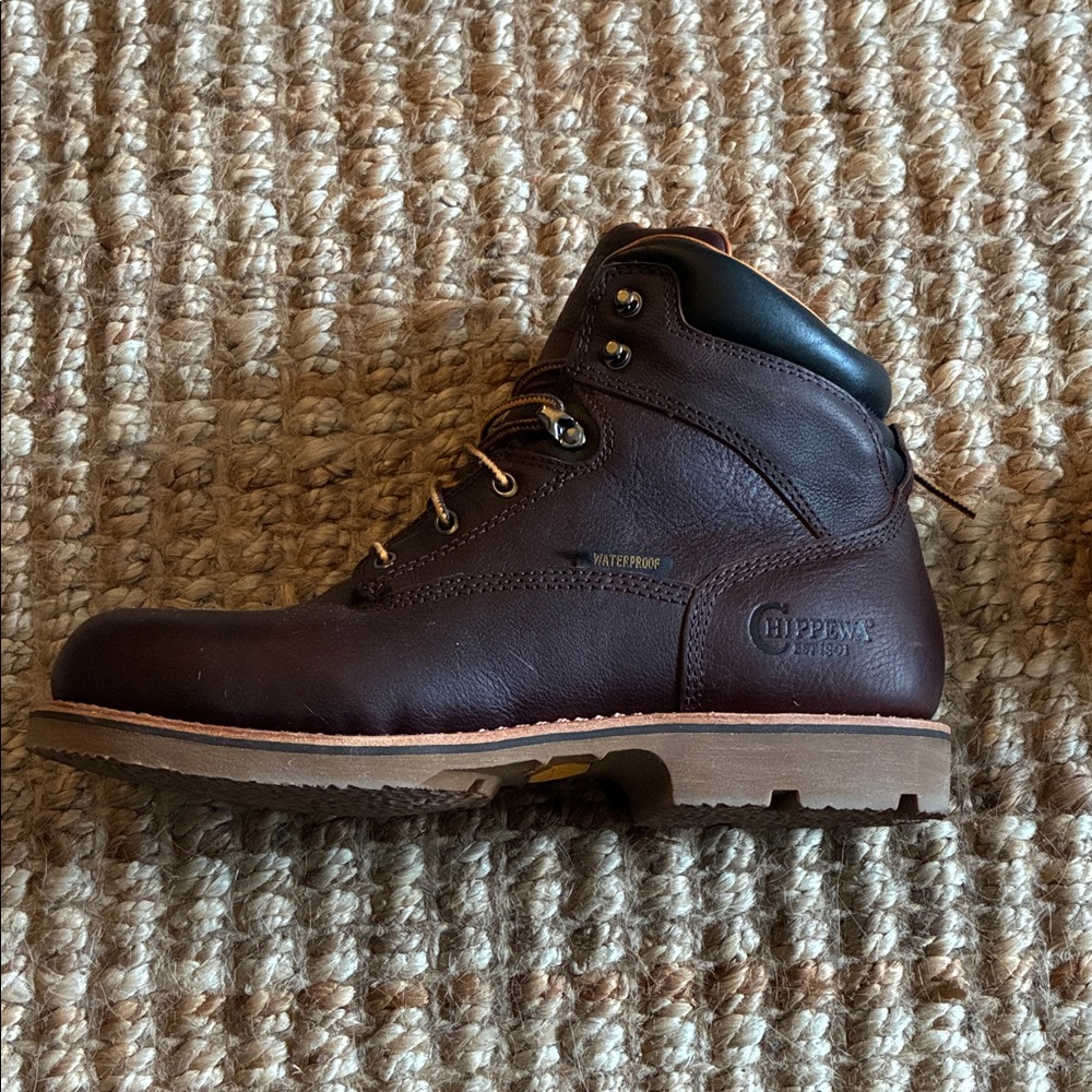Chippewa Men's Rich Brown Leather Boots